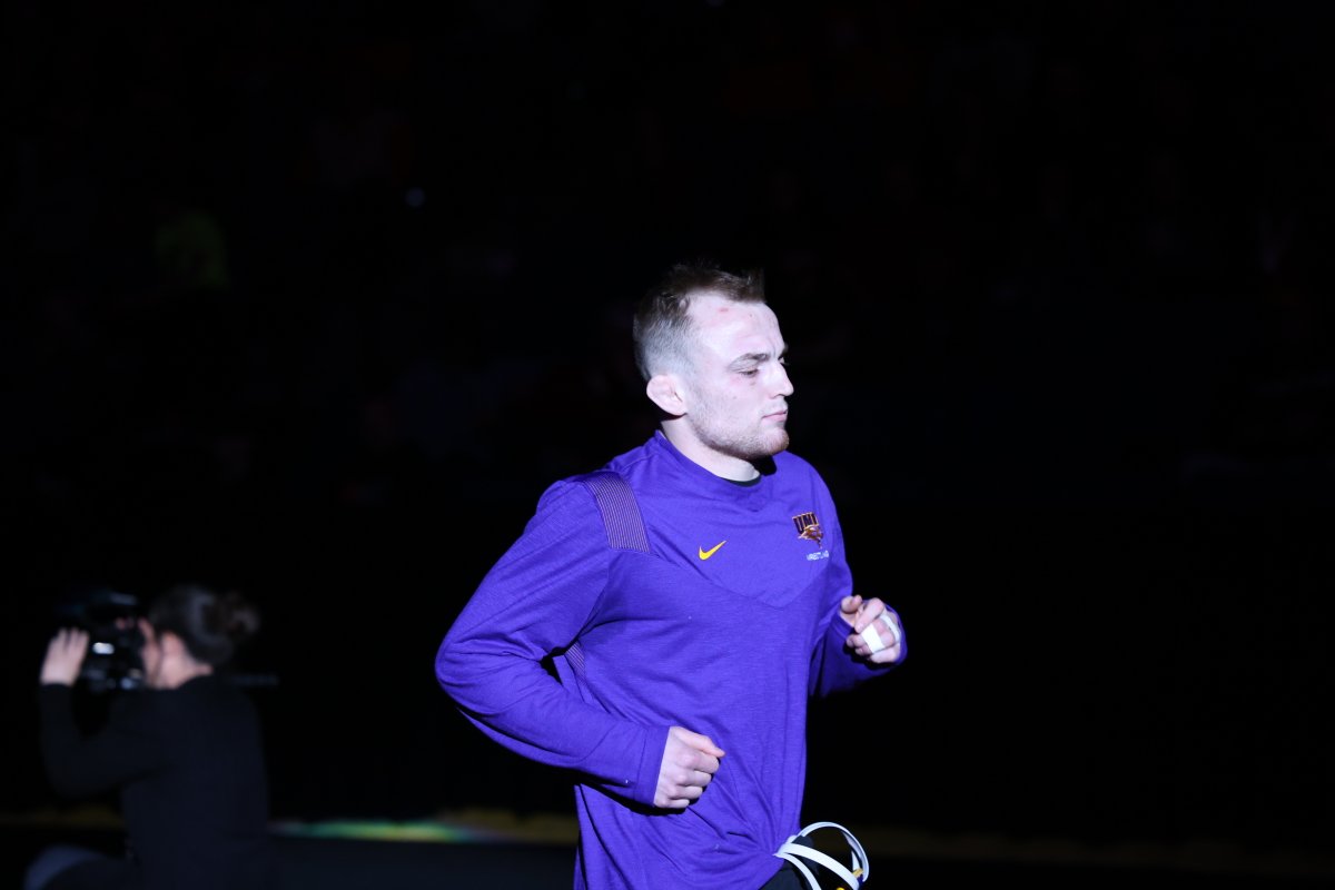 UNI_wrestling's tweet photo. 184 | Major decisions x 4! Parker Keckeisen rolls through the championships to be the 3rd Panther to earn 2 Big 12 titles. A Panther has won the 184 title every year since joining the Big 12 in 2018.  #PantherTrain https://t.co/YxDls4Vtdf