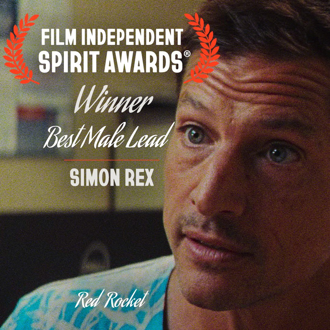 The universe is deservedly on his side. Congratulations to <a href="/SimonRex/">Simon Rex</a> for the <a href="/filmindependent/">Film Independent</a> Spirit Awards win for Best Male Lead! 🚀