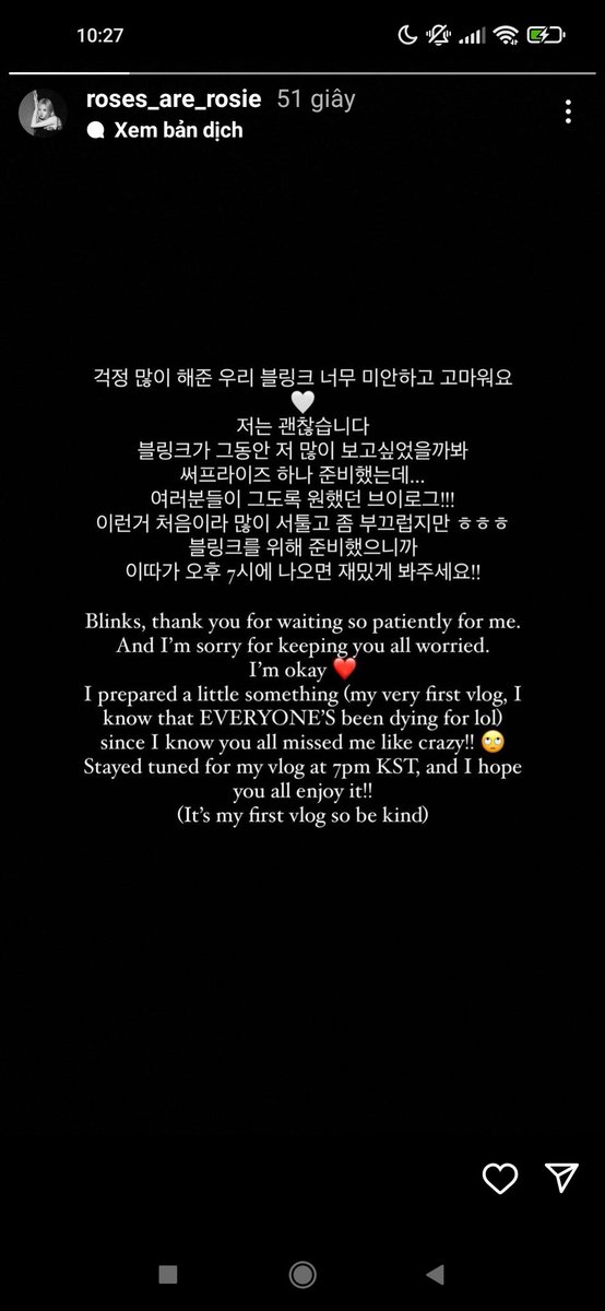 em bé Chaengie up date story huhu nhớ em lắm mau khỏi bệnh nhé ~~ love u
#ROSÉ #로제