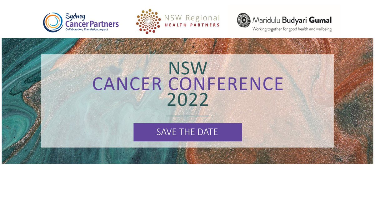 Sydney Cancer Partners (@sydcancerptnrs) on Twitter photo 📢📢SAVE THE DATE: Thursday 15 – Friday 16 September 2022. We are partnering with <a href="/CancerSPHERE/">SPHERE Cancer Clinical Academic Group</a> and <a href="/RegionalHealth1/">NSW Regional Health Partners</a> to bring you the inaugural NSW Cancer Conference. Registration and Abstracts opening soon. #WorkingTogether 📢📢SAVE THE DATE: Thursday 15 – Friday 16 September 2022. We are partnering with <a href="/CancerSPHERE/">SPHERE Cancer Clinical Academic Group</a> and <a href="/RegionalHealth1/">NSW Regional Health Partners</a> to bring you the inaugural NSW Cancer Conference. Registration and Abstracts opening soon. #WorkingTogether