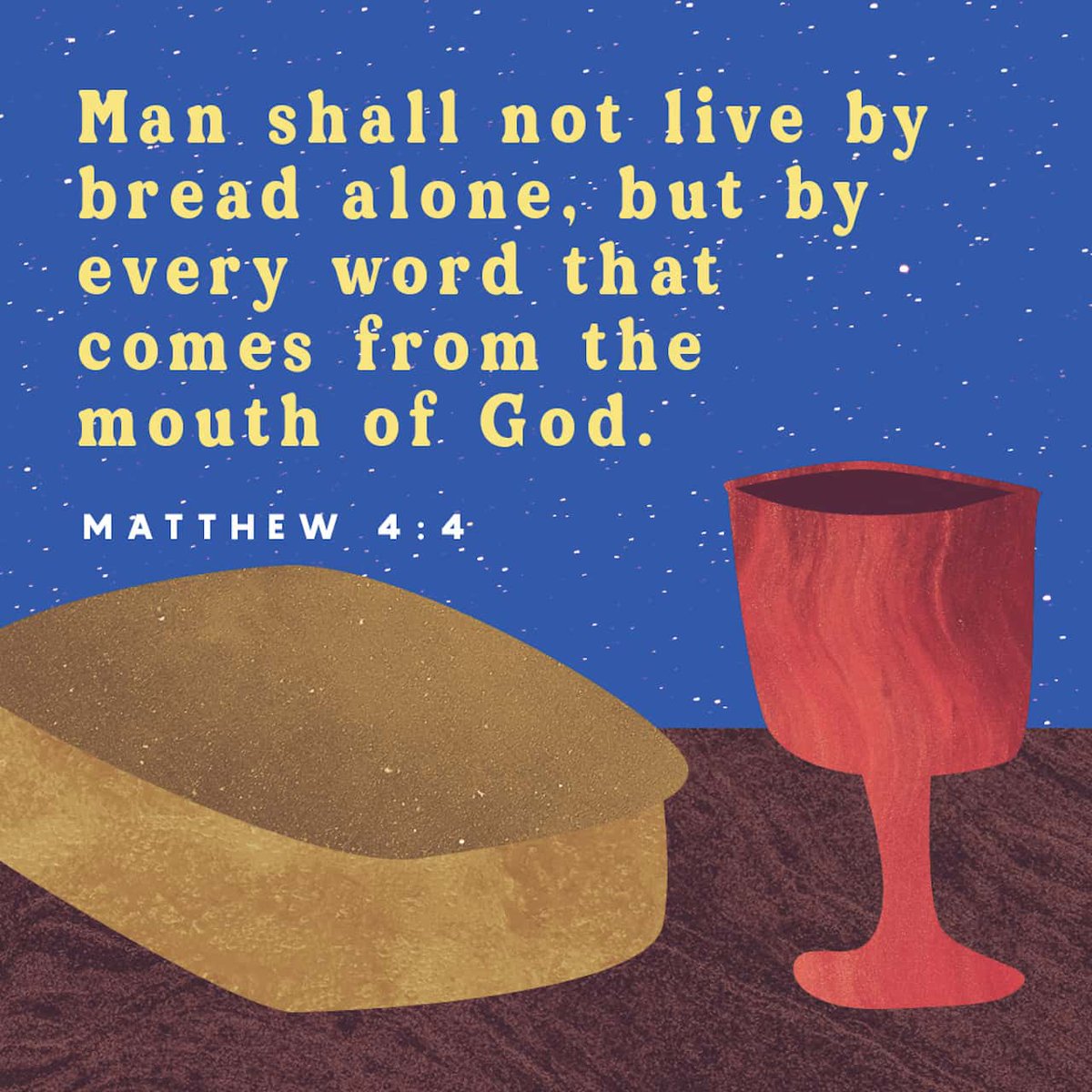 SirCoachV's tweet photo. Jesus answered, “It is written: ‘Man shall not live on bread alone, but on every word that comes from the mouth of God.’”
Matthew 4:4 NIV

https://t.co/WuIYJwjtJU https://t.co/DFX2G6HIos