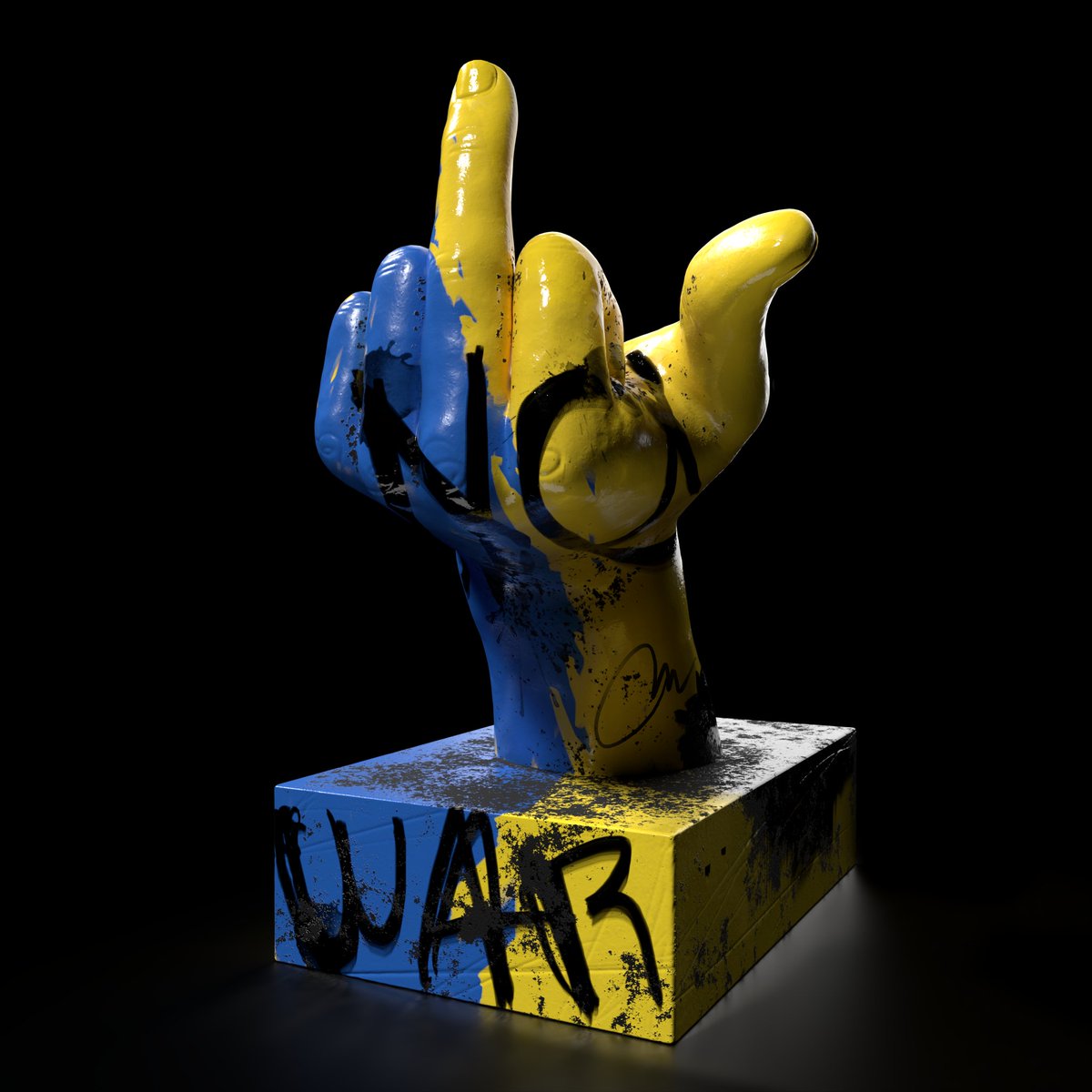 “Borderland” is the piece that I sent to <a href="/Ukraine_DAO/">Ukraine DAO (🇺🇦,🇺🇦)</a>  as part of the #Peace4Ukraine artist collaboration. 100% profits will be donated to help their needs. 🇺🇦

#solidaritywithukraine #peaceforukraine