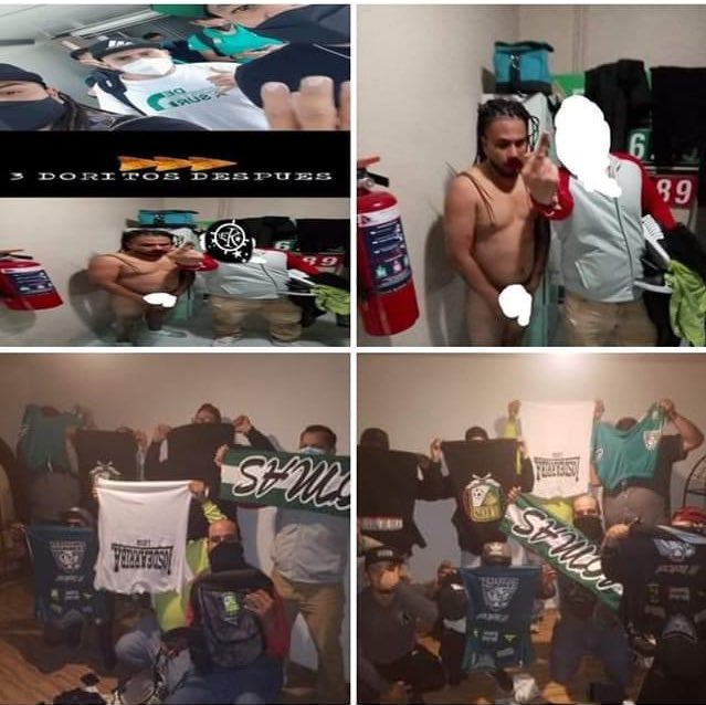 Kevbusch4's tweet photo. @ladiablarom Una barra que tampoco debe quedar impune es la barra “el kartel” la cual en el partido vs chivas agredio a una compañera paramédica que estaba tomando la temperatura y en el partido vs leon secuestraron a aficionados del mismo, adjunto fotos @manuelibarra https://t.co/fSrBFtO5lF