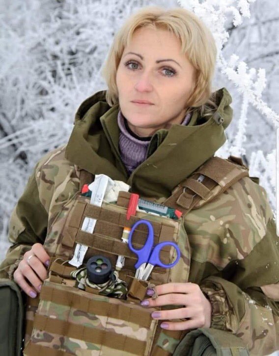 The legendary Ukrainian combat doctor of 72th brigade Valentina Pushich 'Romashka” was killed in battle today. Rest in Peace🌹