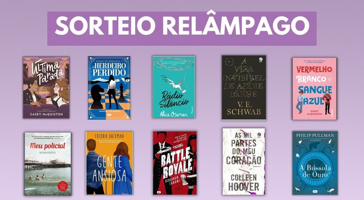 moliterarios's tweet photo. ⚡ Sorteio Relâmpago ⚡

📒 O sorteado escolherá entre um dos livros do banner!

✨ Seguir @moliterarios
✨ RT neste tweet (sem citar)
✨ RT e Like no tweet fixado (não precisa de print)
✨ Comente o livro desejado

💛 Resultado: 08/03 https://t.co/El3bRS42SV