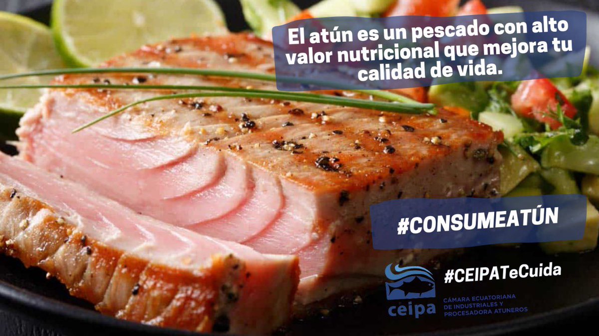 CEIPA_Ecuador's tweet photo. #CEIPATeCuida 🐟🚢🇪🇨 El atún protege el corazón, el sistema cardiovascular, ralentiza el deterioro cognitivo y mejora tu estado de ánimo. Es un alimento con alto valor nutricional que siempre debe estar en la mesa del hogar ecuatoriano. 

#ConsumeAtún
#AtúndelEcuador https://t.co/hnZcLVUR7t