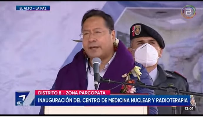 HPankarita's tweet photo. #ElAltoDePie El #GobiernoDelPueblo cumpliendo con el valeroso pueblo alteño entrega el grandioso Centro de Medicina Nuclear y Radioterapia, (que fue paralizado por los golpistas) hoy se cumple una promesa que va en beneficio de toda la población boliviana, por la salud y la vida https://t.co/toABqKkPoM