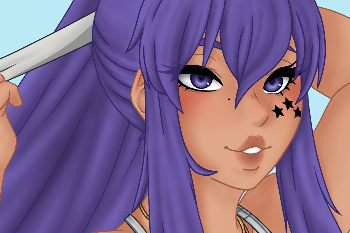 Close up to her face . She is fucking gorgeous .