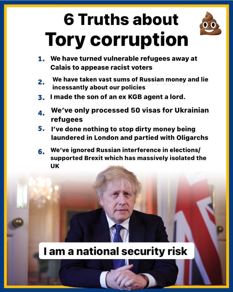 HalseyJane's tweet photo. #ToryTraitors #JohnsonTheRussianStooge #JohnsonOut40 https://t.co/6RWSm7iMvK