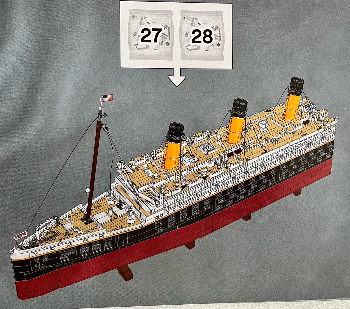 Jays_Lego_Build's tweet photo. This next section will be built slower as my #Spirit_Child (9) will be helping to build.
So I’ll only be building with her.
Here’s what comes next !
#Book_Number_2_of_3
#Box_Number_2_of_3
#Bags_Numbered_13_to_28
#110_Anniversary
#9090_Pieces
#Lego_Build
#RMS_Titanic https://t.co/Nxd3rfSqYS