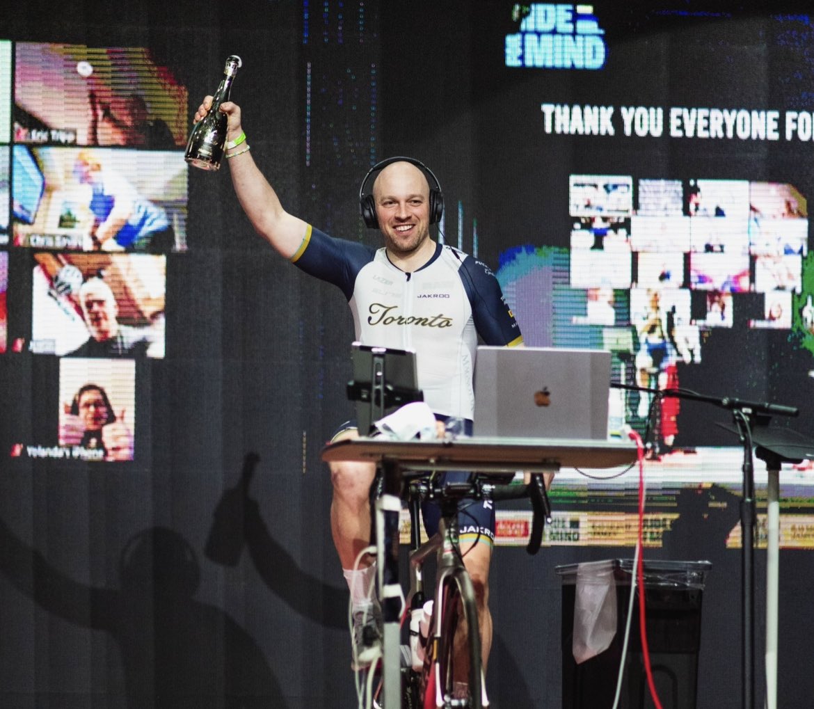 BradMBradford's tweet photo. We did it. 24-hours in the saddle at @historytoronto & more than $275k raised for vital mental health supports & services @MGHToronto.
Heartfelt thanks everyone who joined in-person or on the livestream, the 100s of participants, nearly 1,500 donors & our incredible guests ๐๐ช https://t.co/bHiQ4oVqdU