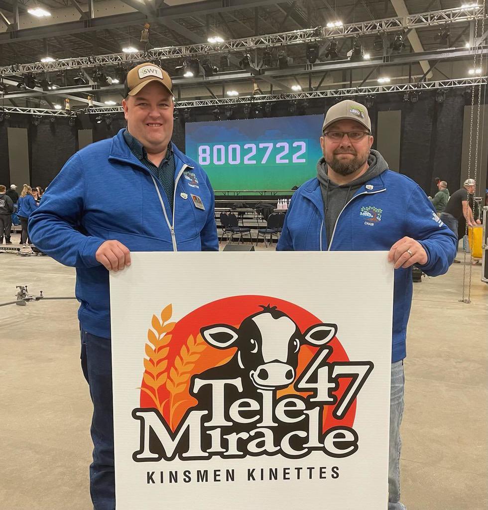 Saskatchewan what an amazing total!  Swift Current Kinsmen can’t thank this great community enough for helping make miracles happen!  Congratulations <a href="/scottlamb9/">Scott Lamb</a> on chairing Telemiracle 47 in Saskatoon! #TeleMiracle #Tm46 #tm47