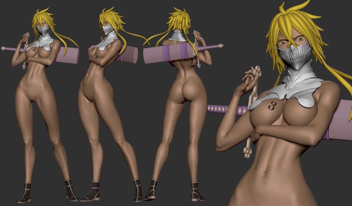 新しいモデルを作り始めた
WIP - Tia Harribel (Bleach)
Doing this one for another anime figure contest ;)
#bleach #フィギュア #zbrush #collectibles #figure #anime