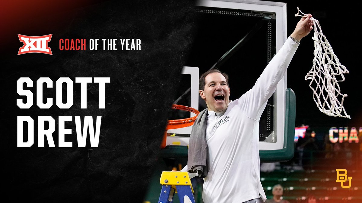 🏀 #Big12MBB 𝐂𝐨𝐚𝐜𝐡 𝐨𝐟 𝐭𝐡𝐞 𝐘𝐞𝐚𝐫

Scott Drew, <a href="/BaylorMBB/">Baylor Men’s Basketball</a>

📰 big12.us/3pGKImA