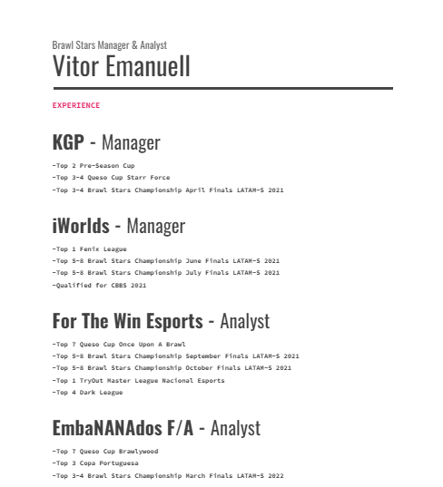 F/A Manager/Analyst 2022

- 🇪🇸🇧🇷🇺🇸
-📫Mas informaciones MD
-📩Discord: vitør#5598

🔃+❤️Son apreciados