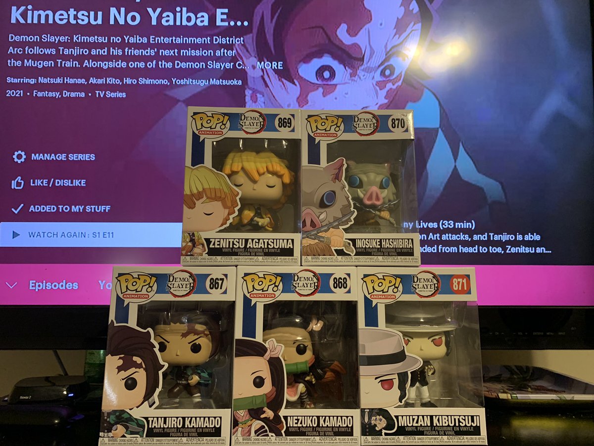 Super fitting these came in the mail considering I finished season 2 literally yesterday. 😂 <a href="/BACStore/">BigAppleCollectibles</a> these came in perfect condition thank you 🙏 #Funko #DemonSlayer