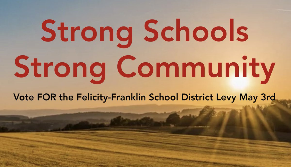 Community Meeting on March 7th at 6:30 p.m. at the Felicity Community Building
Join Us!
#vote4felicityschools