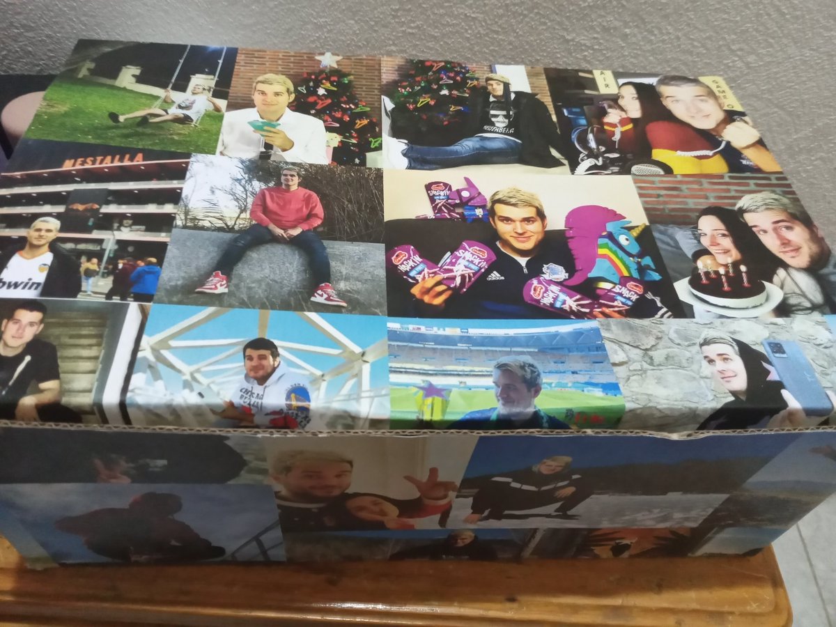 PerxiSunshine's tweet photo. Mi mj amiga me regaló una caja por mi cumpleaños decorada con fotos de Perxi😩😩😩😩 https://t.co/HePEmdZjgy