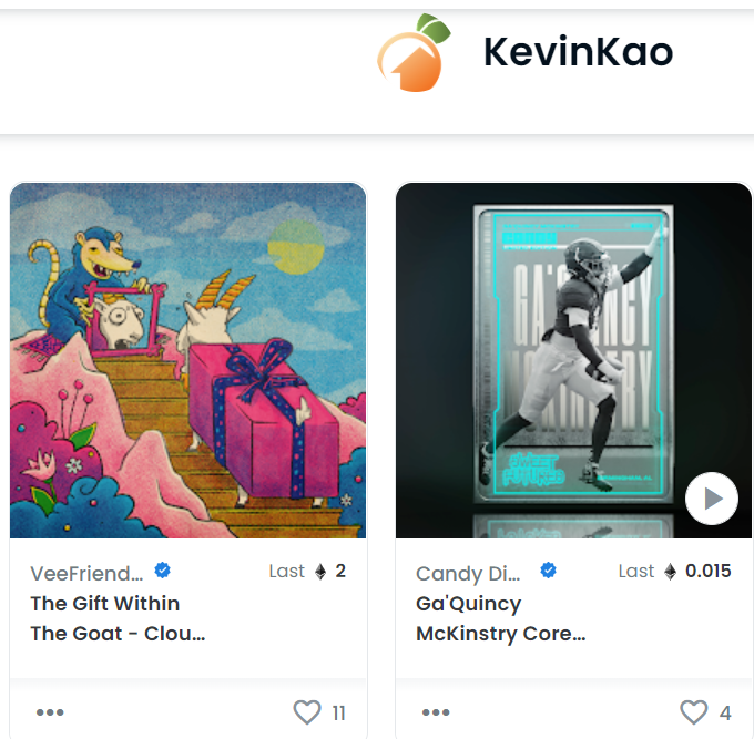 KaoKevin's tweet photo. “hey #veefriends  I would love to wine a book games nft right now https://t.co/u17vZfLiPD here is my 
@candydigital” I have a Vayner client athlete Ga'Quincy McKinstry https://t.co/NAfixMbQSu