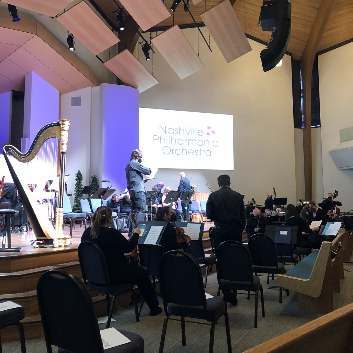 Getting ready for our concert at 7pm in Madison. #ClassicalMusic #orchestra #volunteer