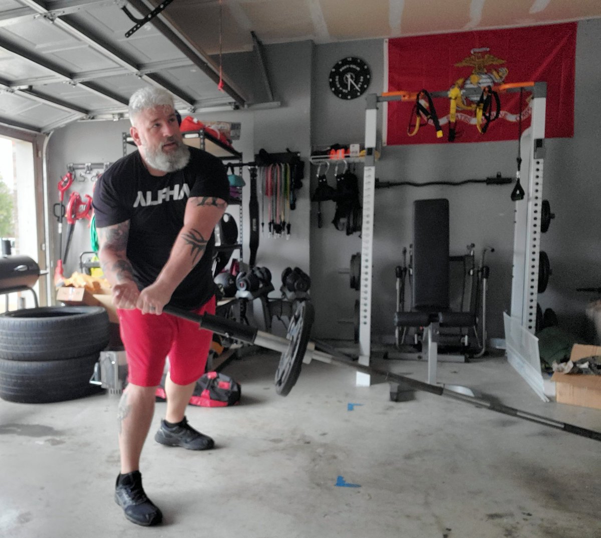 TexasBeast6's tweet photo. Sunday Funday.. Broke out the new toy.. Got an Landmine and Handle.
-
Landmine HIIT
4 Exercises, 2 Rounds 
30 sec on, 30 sec off
Squat to Press
Lunge to Press
Bent-Over Row
Landmine Twist
-
#condemnedlabz #condemnedlabzinstitution #marines #Landmineexercises #hiit #WorkHard https://t.co/htU7tu3N6g