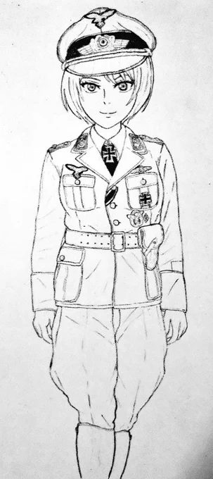ドイツ空軍 エリカ空軍中尉
#WW2各国航空士官ガールズ 