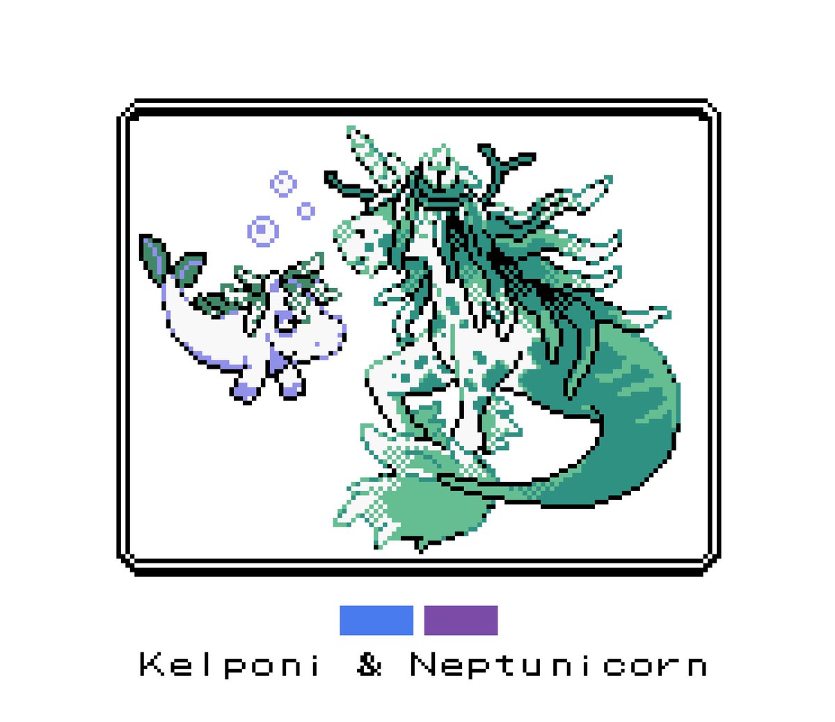 Bringing back my starter fakemon, because i really like them 😌 🍃🔥💧