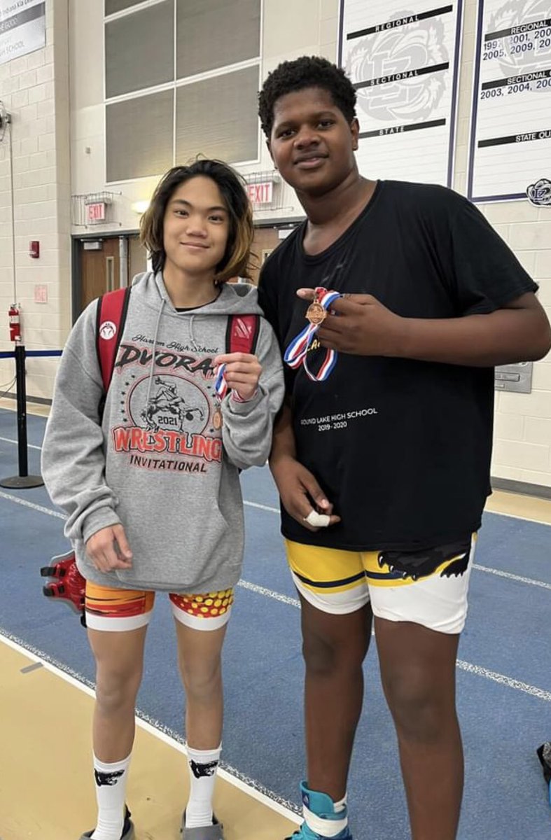 k_love002's tweet photo. Congrats to my son William and his Teammate Grayson for advancing to state in the Freshman and Sophomore Sectionals!! Both Taking 🥉 place!! @RLHSwrestling @AthleticsRL https://t.co/tVojIppgyM