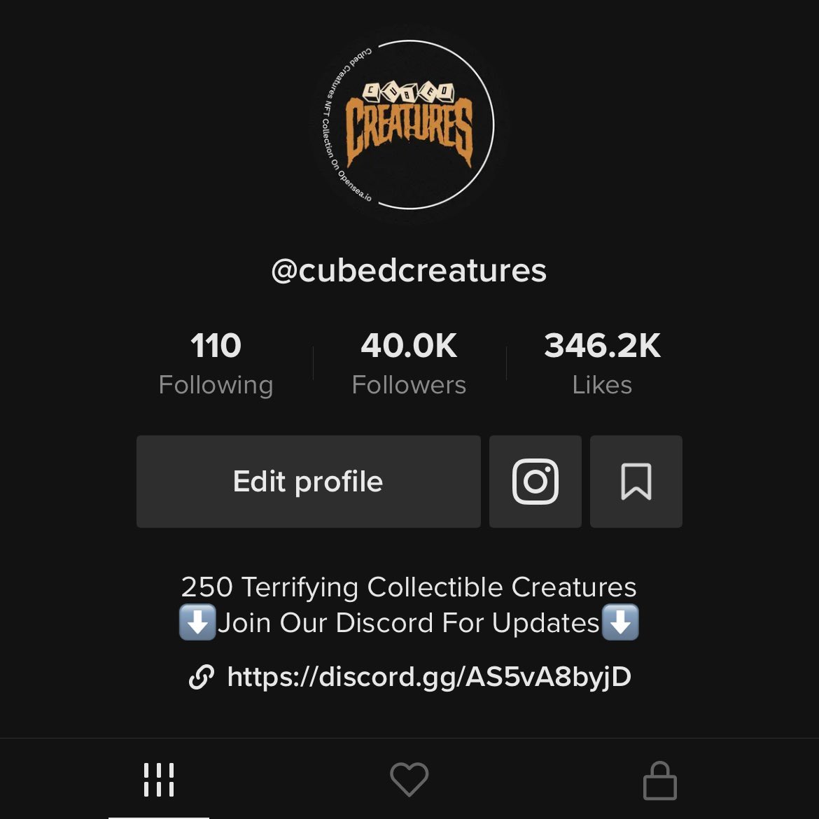 CubedCreatures's tweet image. We’ve just hit 40,000 followers on TikTok, thanks everyone, you’re still early!

vm.tiktok.com/TTPdDJJbBb/

#nfts #cubedcreatures #NFTCommmunity