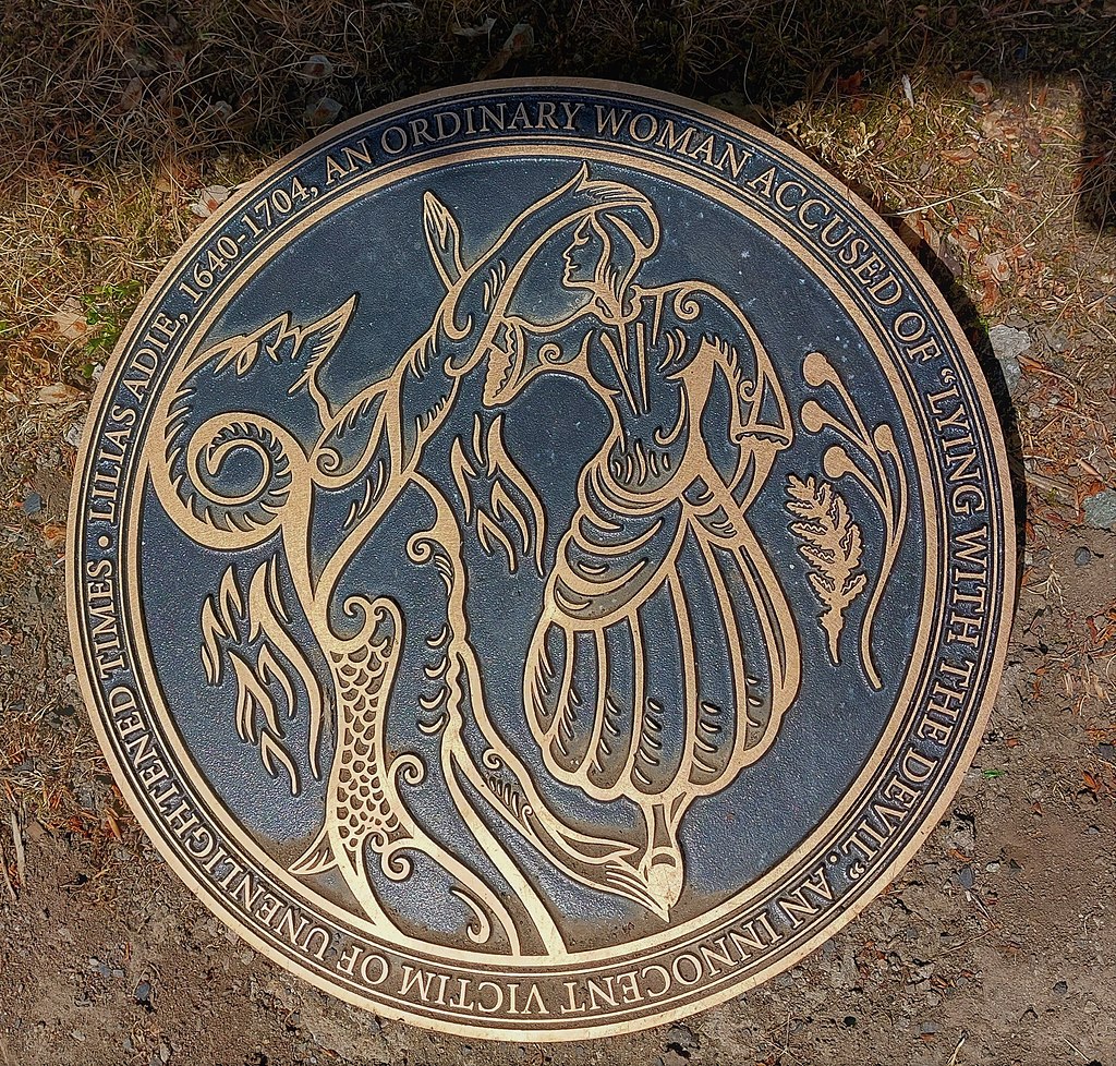 1696Rwh's tweet photo. Valleyfield Wood Plaque, Fife
Dedicated to Lilias Adie 1640-1704 who died awaiting trial.
“An ordinary woman accused of “lying with the devil”” #WitchesofScotland #MondayMonuments #witchtrials https://t.co/Y2Jqm6YJwg