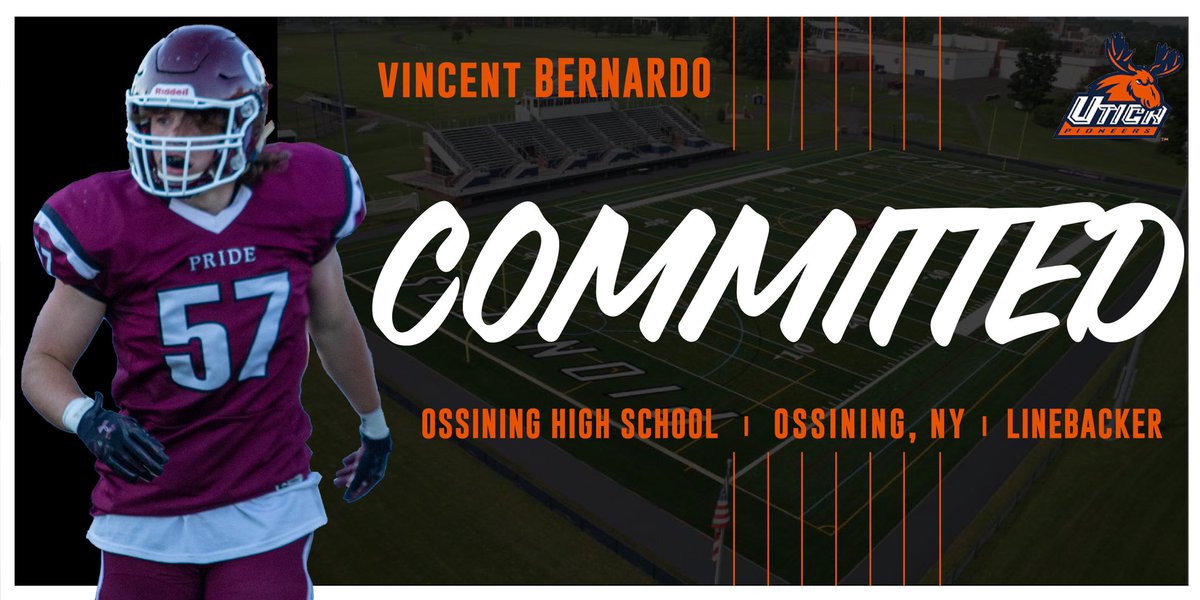 Vincent bernardo (@vinny54013799) on Twitter photo Blessed to announce I will be continuing my academic and athletic career at Utica University I wanna thank my family for all the support and all the coaches who helped my along the way <a href="/CoachFaggiano/">Blaise Faggiano</a> @Coach_Scala <a href="/OSSATHLETICS/">OHS Pride Athletics</a> <a href="/ohsPrideFB/">Ossining Football</a> uncommon#Utica guy #Fear the moose Blessed to announce I will be continuing my academic and athletic career at Utica University I wanna thank my family for all the support and all the coaches who helped my along the way <a href="/CoachFaggiano/">Blaise Faggiano</a> @Coach_Scala <a href="/OSSATHLETICS/">OHS Pride Athletics</a> <a href="/ohsPrideFB/">Ossining Football</a> uncommon#Utica guy #Fear the moose