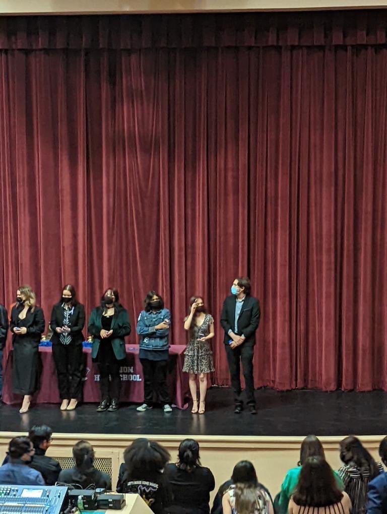 EnhsTheatre's tweet photo. Congrats to our CougarCast for receiving Alternate at the District 31-6A Zone A UIL One Act Play Contest! Special shout-out to those who got individual awards: 
All-Star Cast: Arianna Salinas
Honorable Mentions: Darrell Gamez, Alejandro Lopez
Tech Award: Nolan Salinas - Lights https://t.co/PsUO0NXG0U