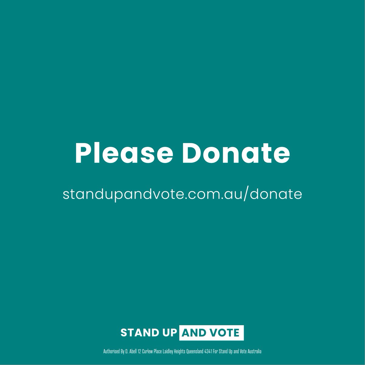 StandUpandVote_'s tweet photo. The #StandUpandVote Campaign is now accepting donations. We need funds to help get this campaign out to as many Australians as possible. Every contribution counts. To find out more and to donate today visit .buff.ly/3772skz https://t.co/QGyQvGnZcu