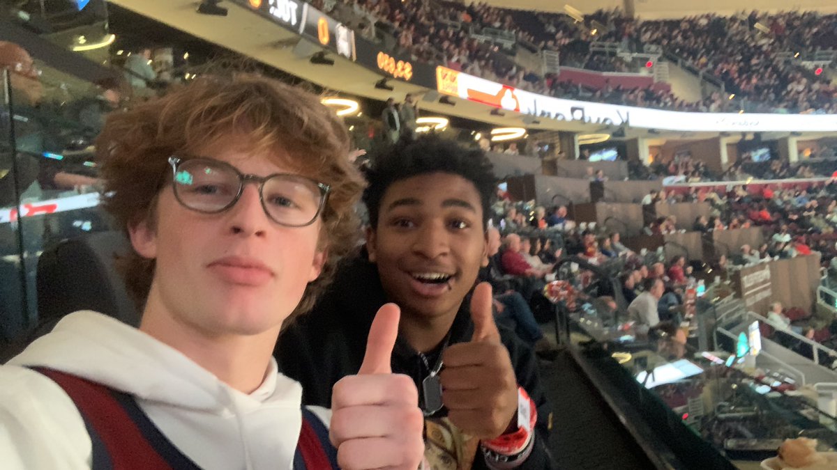 BenElenin22's tweet photo. At the Cavs game for our 14th birthday. #Letemknow #Cavs https://t.co/T0qW2sjBWk