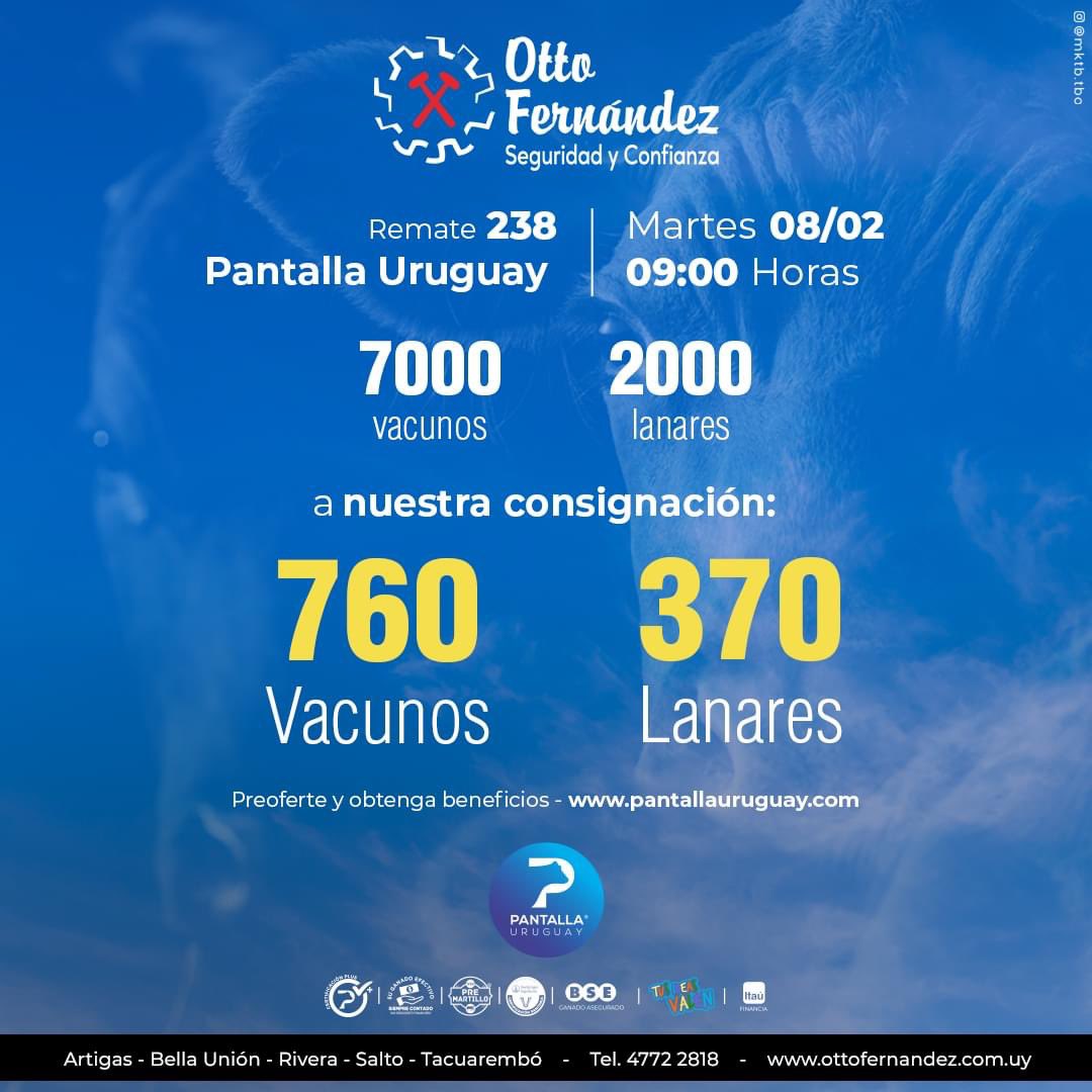 escritorioottof's tweet photo. Este martes REMATAMOS!!! 👉 Fecha Nº238 de Pantalla Uruguay - 📆 08 de Marzo ⏱ 09:00 horas 👨‍⚖️🐄😉

𝑶𝒕𝒕𝒐 𝑭𝒆𝒓𝒏𝒂́𝒏𝒅𝒆𝒛 - "𝑆𝑒𝑔𝑢𝑟𝑖𝑑𝑎𝑑 𝑦 𝐶𝑜𝑛𝑓𝑖𝑎𝑛𝑧𝑎" -

https://t.co/WW07cIMbLz https://t.co/S9CA8u4OhE