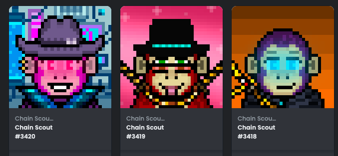 Got myself three <a href="/ChainScouts/">Chain Scouts ✨</a> #NFT's. What do you think??? How did I do?