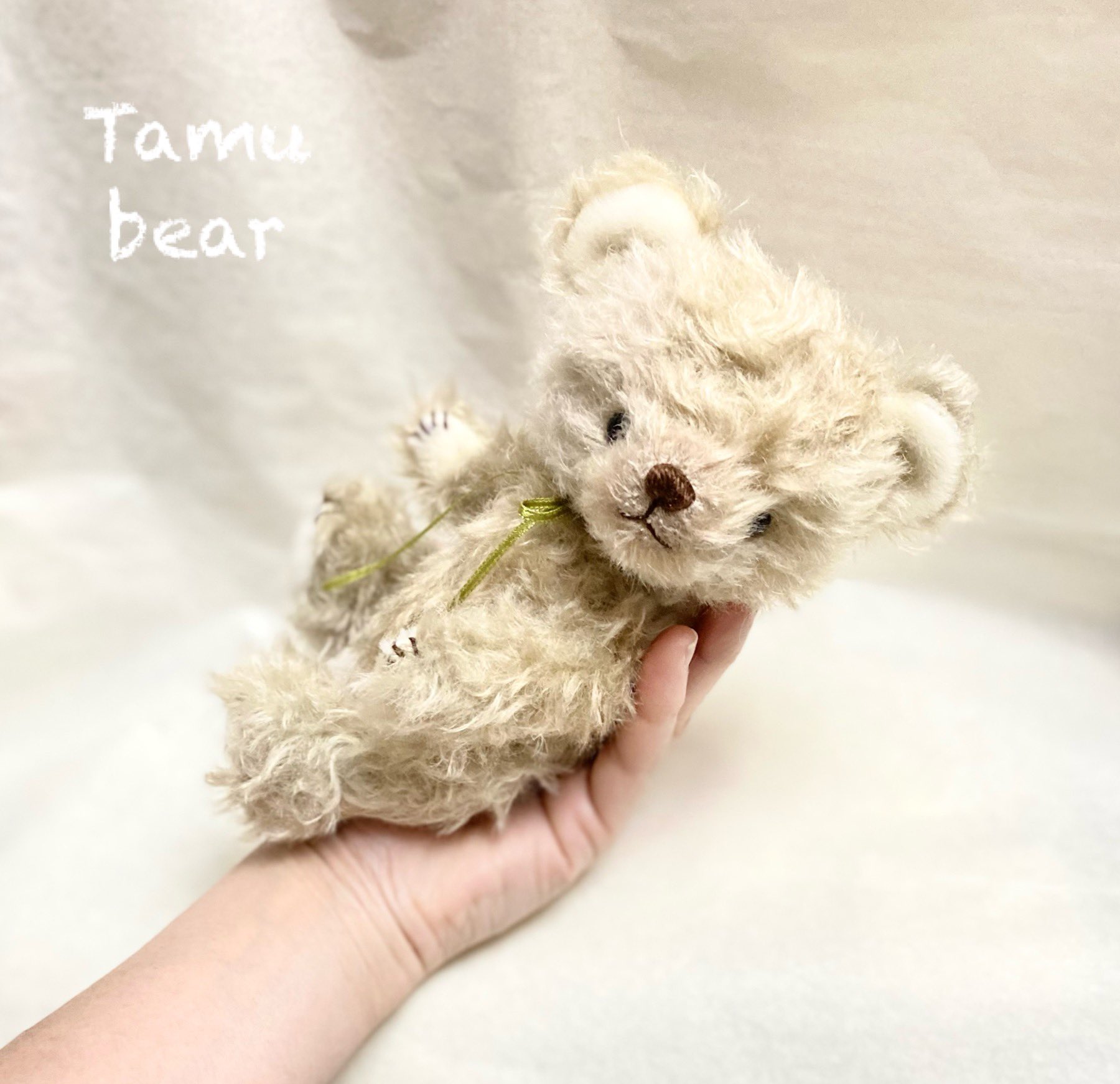 人気作家様　テディベア ミニチュア ハンドメイド ぬいぐるみ　ネコちゃん 33bbe266a73a7e6421acc0be2899c6