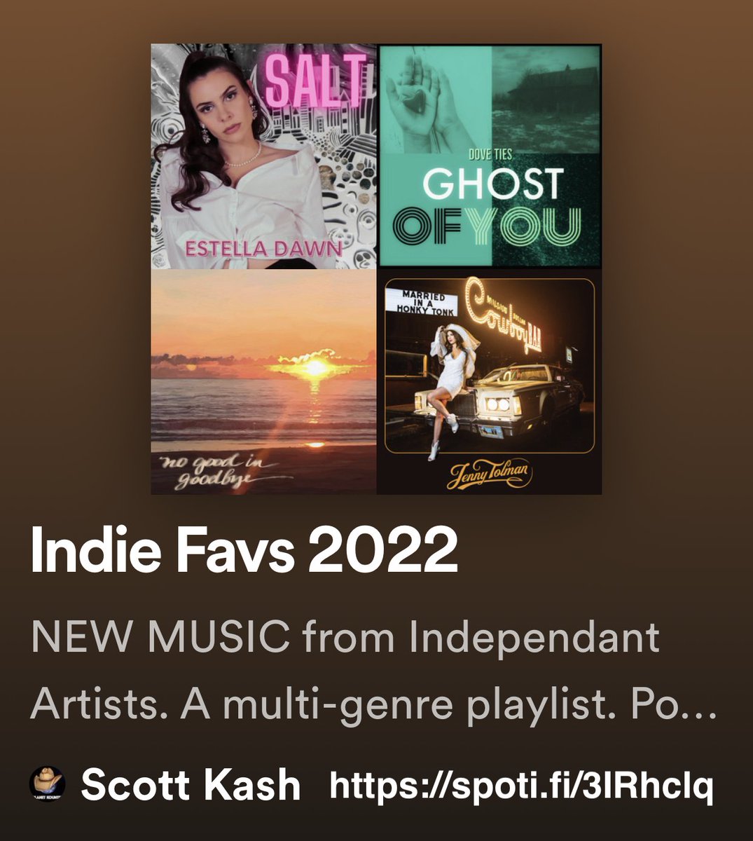 ScottKash88's tweet photo. Here’s the new #IndieFavs playlist of 2022 Lots of great music from a variety of genres by
@healsband
@LacyYounger
@tiny_strings
@DaysAreDone
@circlethewolves
@spacepilot84 &amp; @emilyzuzik
@sethismoony &amp; @ggracemusic
+MORE

#SpotifyLink
https://t.co/B4DfloLjgV

#NewMusicReleases https://t.co/szAsx1NgwA