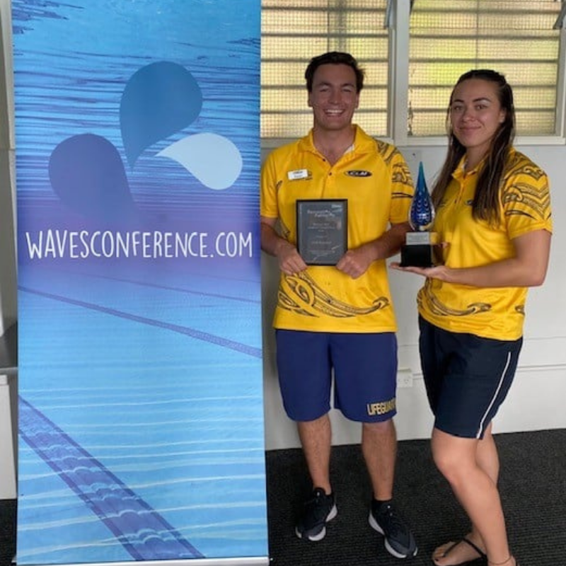 Ka pai to 2021 Lifeguard of the Year Award winner Kanae Atsumi (CLM) &amp; the 2021 Lifeguard Team of the Year, CLM Reheko! Kanae is currently completing her apprenticeship NZ  Cert in Aquatics: Senior Pool Lifeguard (L4). We're stoked that your hard mahi has been recognised!🥳