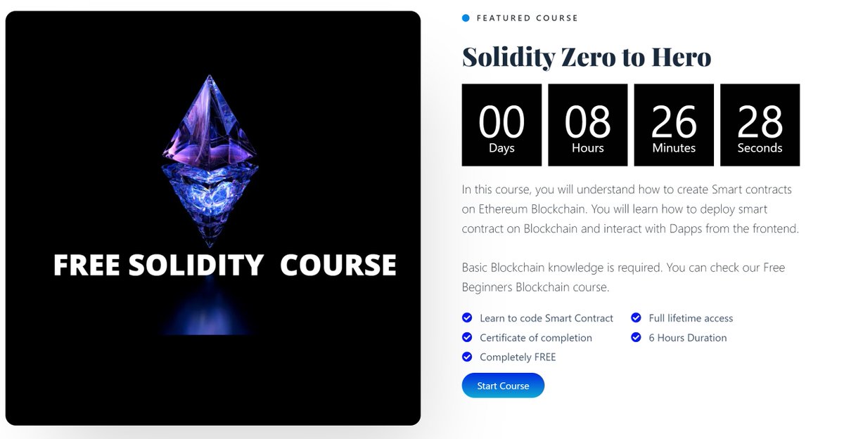 FREE Solidity Course will be launched in a couple of hours. 🚀

Follow and Retweet to get your FREE access.