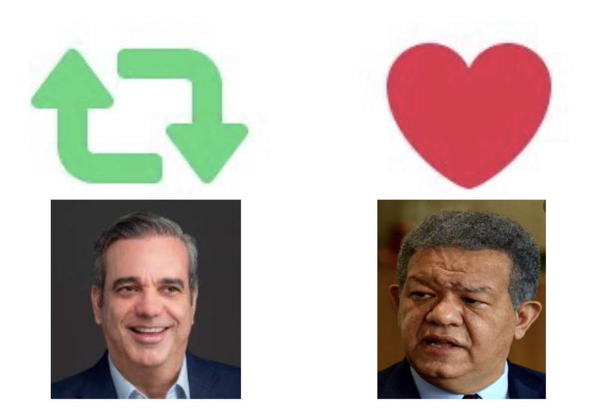 SueroDanielUnt's tweet photo. Andan muchas encuestas en las redes. Si éste fuera el escenario para el 2024 por cuál de los dos darías tu voto? Modalidad de la encuesta RT por Luis Abinader y Like por Leonel Fernández. https://t.co/sPjRafsHnw