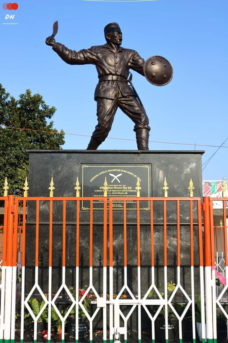 5015_thapa's tweet photo. Thank you once again CM N Biren Singh ji for this Historic Satue unveil of first Manipur Gorkha Freedom Fighter Shaheed Niranjan Singh Chetri.

We are assuring safety Security under your supervision, hoping in future too.

#OneYearMemory @manipur_cmo
#SaheedNiranjanSinghChetri https://t.co/TKTCPf248P