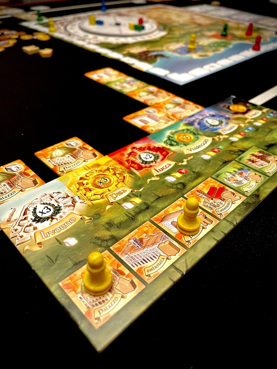 Brc_McC's tweet photo. We are playing The Palaces of Carrara but I’m getting played. #boardgames https://t.co/E6MLGcVua5