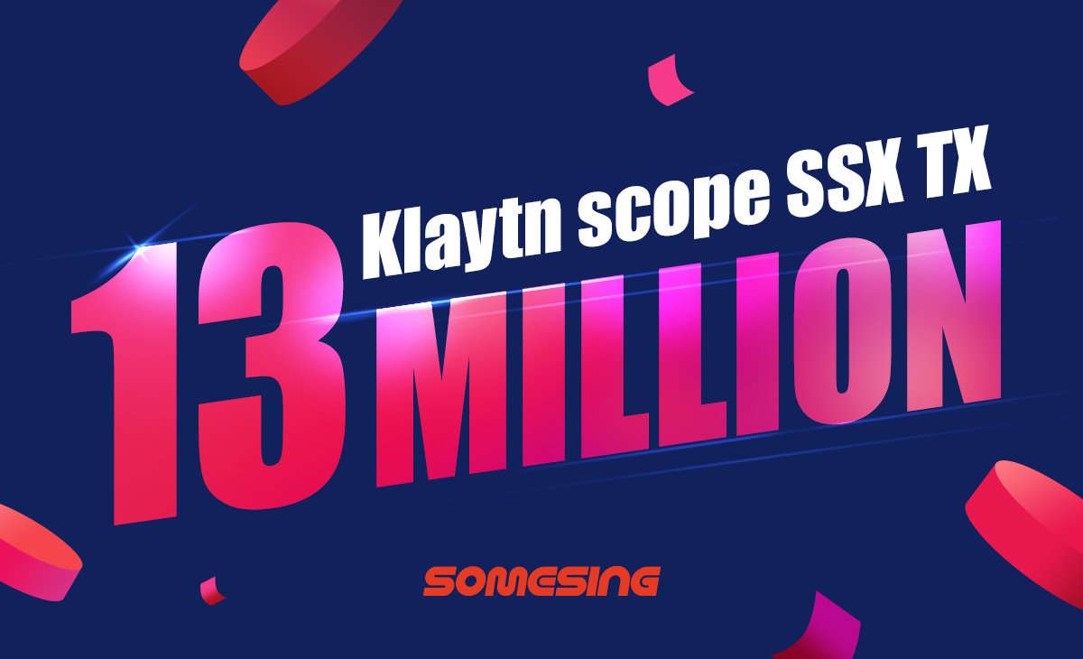 somesinglovers's tweet photo. SOMESING is very pleased to announce that its token transation(TX) on the Klaytn mainnet has surpassed 13M thanks to our users! We will keep doing our best for a better service! 
Stay tuned with us! 

👉https://t.co/DaI3FG3Jqm

#SOMESING #13M #TX #Klaytn #SSX https://t.co/XCn7N8qPNb