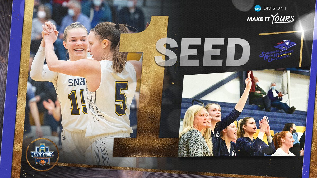 Representing the East Region as the No. 1 seed, Southern New Hampshire! 

#D2WBB | #MakeItYours