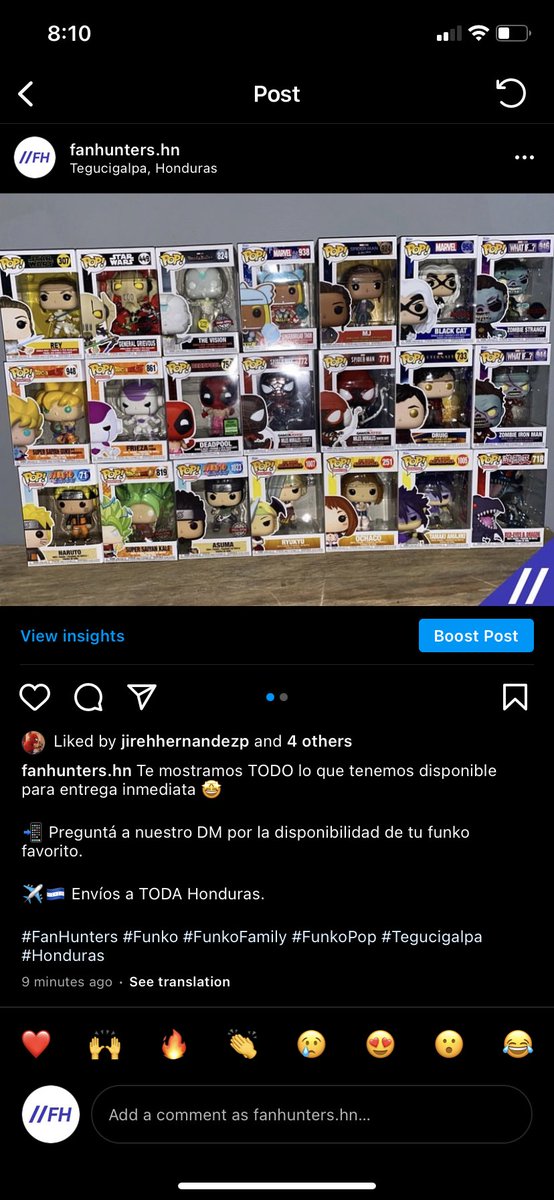 JLFV17's tweet photo. Gente de twitter, les vengo a pedir su ayuda para que puedan apoyar el emprendimiento que @jirehhernandezp, @Lilcris0025 y yo creamos, todos los funkos cuestan L550 + envío, hacemos envíos a toda Honduras! 👀 
Nos ayudarían mucho con un Like o Rt, Gracias. 🙏🏼 ❤️ https://t.co/YTH4JDiYqi