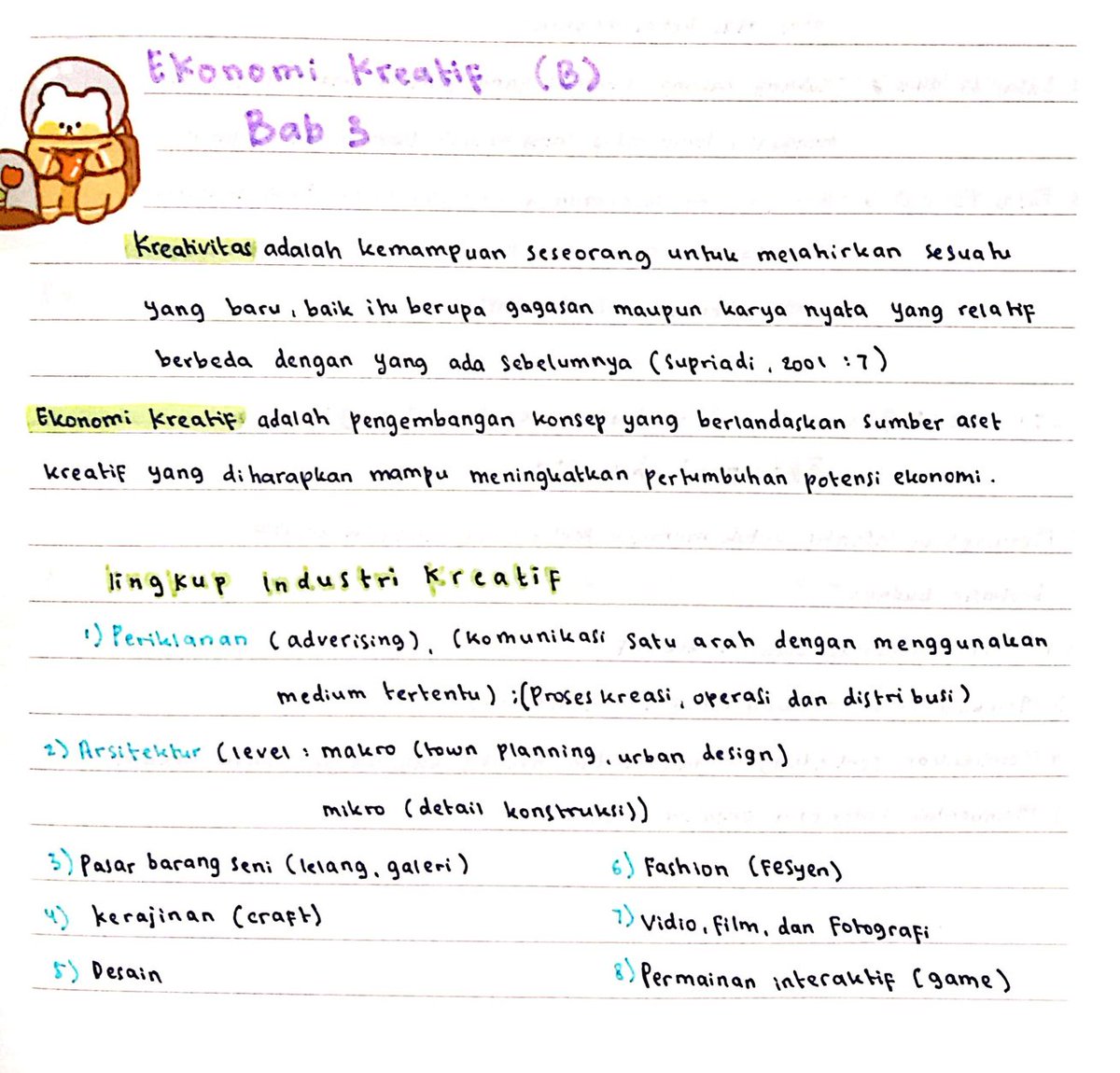 prettylovesse's tweet photo. catatan ips kelas 9 semester 2
materi tentang 
[ekonomi kreatif] https://t.co/fyZ2if0VqZ