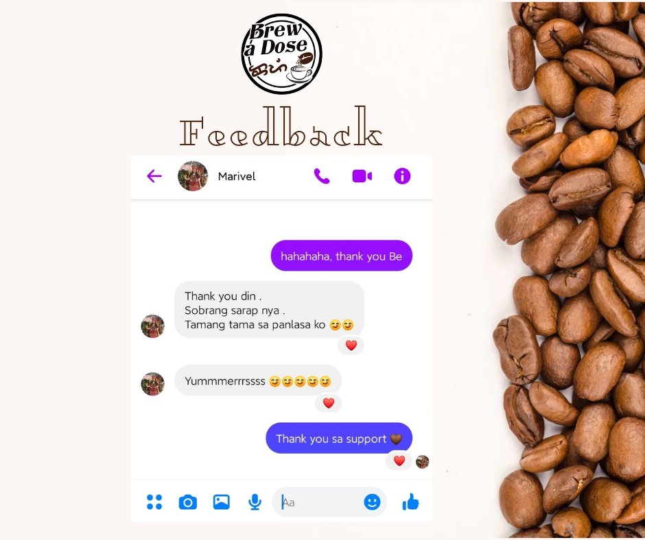 BrewADose's tweet photo. Feedback from our valued customers. https://t.co/Ai76pVG18F