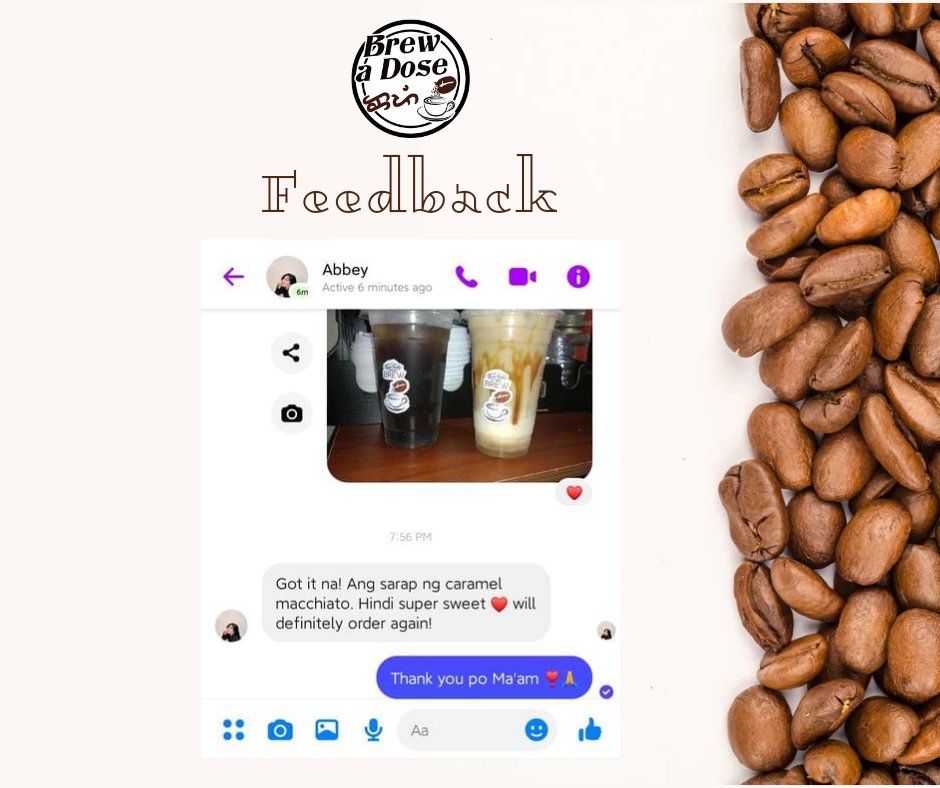 BrewADose's tweet photo. Feedback from our valued customers. https://t.co/Ai76pVG18F
