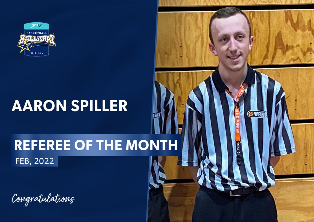 BballBallarat's tweet photo. Congratulations to our referees for February 2022! 

⭐️ Kelvin Short Rising Star of the Month - Emily Crumpler
🏀 genU Training Referee of the Month -  Aaron Spiller https://t.co/Glzh2HTEYw